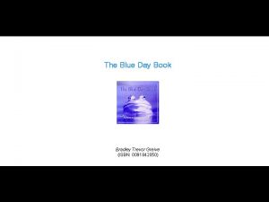 The Blue Day Book Bradley Trevor Greive ISBN
