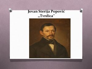 Jovan Sterija Popovi Tvrdica J Nevenka Roganovi prof