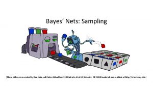 Bayes Nets Sampling These slides were created by