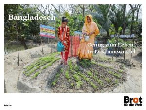 Bangladesch Genug zum Leben trotz Klimawandel Seite 20