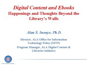 Digital Content and Ebooks Happenings and Thoughts Beyond