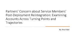 Partners Concern about Service Members PostDeployment Reintegration Examining