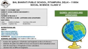 BAL BHARATI PUBLIC SCHOOL PITAMPURA DELHI 110034 SOCIAL