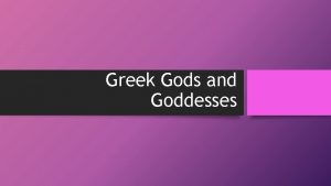 Greek Gods and Goddesses Bellringer 1111 and 1114