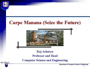 Carpe Manana Seize the Future Raj Acharya Professor