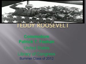 TEDDY ROOSEVELT Commodore Patrick T Feehan United States