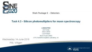 Work Package 9 Detectors Task 4 3 Silicon