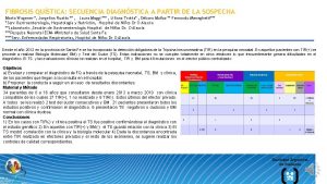 FIBROSIS QUSTICA SECUENCIA DIAGNSTICA A PARTIR DE LA