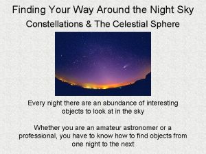 Finding Your Way Around the Night Sky Constellations