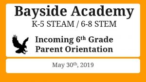 Bayside Academy K5 STEAM 6 8 STEM Incoming