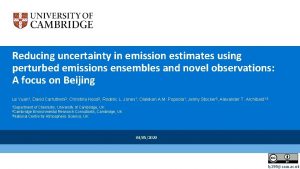 Reducing uncertainty in emission estimates using perturbed emissions