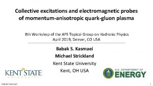 Collective excitations and electromagnetic probes of momentumanisotropic quarkgluon