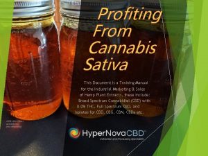 Profiting From Cannabis Sativa This Document is a