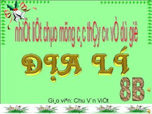 Gio vin Chu Vn Vit GV thc hin