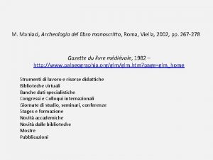 M Maniaci Archeologia del libro manoscritto Roma Viella