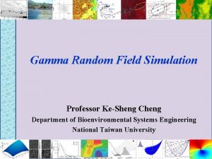Gamma Random Field Simulation Professor KeSheng Cheng Department