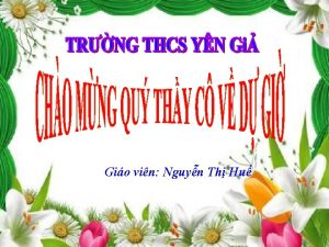 Gio vin Nguyn Th Hu KIM TRA BI