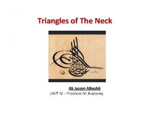 Triangles of The Neck Ali Jassim Alhashli UNIT