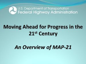 Moving Ahead for Progress in the st 21