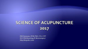 SCIENCE OF ACUPUNCTURE 2017 RM Clemmons DVM Ph