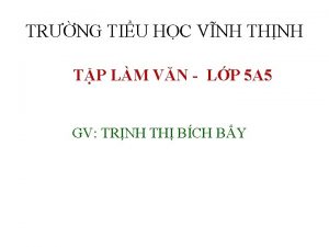 TRNG TIU HC VNH THNH TP LM VN
