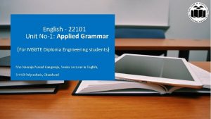 English 22101 Unit No1 Applied Grammar For MSBTE