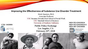 Improving the Effectiveness of Substance Use Disorder Treatment