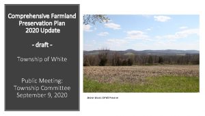 Comprehensive Farmland Preservation Plan 2020 Update draft Township