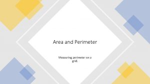 Area and Perimeter Measuring perimeter on a grid