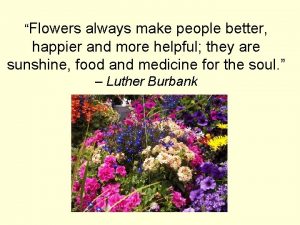 Flowers always make people better happier and more