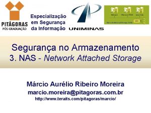 Especializao em Segurana da Informao Segurana no Armazenamento