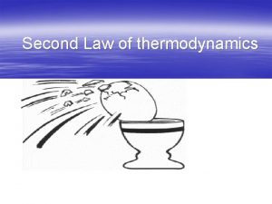 Second Law of thermodynamics The second law of