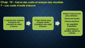 Chap 14 Calcul des cots et analyse des