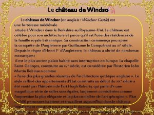 Le chteau de Windsor en anglais Windsor Castle