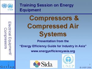 Training Session on Energy Equipment Electrical Equipment Compressors