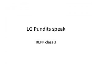LG Pundits speak REPP class 3 FARMERS DONT