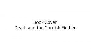 Book Cover Death and the Cornish Fiddler My