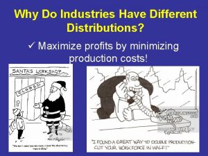 Why Do Industries Have Different Distributions Maximize profits