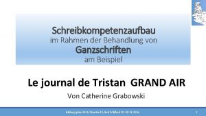 1 Schreibkompetenzaufbau im Rahmen der Behandlung von Ganzschriften