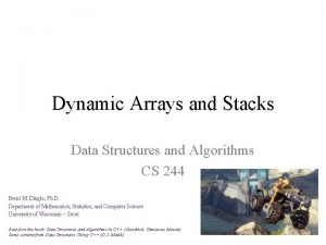 Dynamic Arrays and Stacks Data Structures and Algorithms