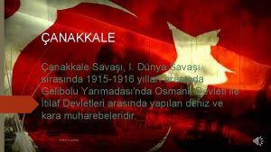 ANAKKALE anakkale Sava I Dnya Sava srasnda 1915