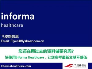 informa healthcare Email Flycnflysheet com cn Informa Healthcare