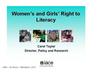 Womens and Girls Right to Literacy Stuart Hollis