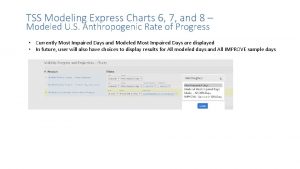 TSS Modeling Express Charts 6 7 and 8