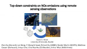 Topdown constraints on NOx emissions using remote sensing