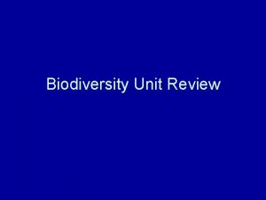 Biodiversity Unit Review Opening Video clip Mau forest