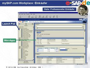 my SAP com Workplace Einkufer Rolle Professioneller Einkufer