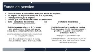 Fonds de pension Destin assurer le paiement des