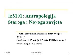 Iz 3101 Antropologija Staroga i Novoga zavjeta Izborni