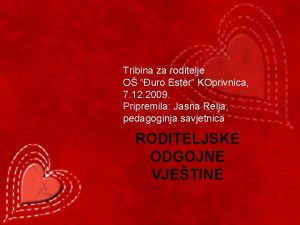 Tribina za roditelje O uro Ester KOprivnica 7